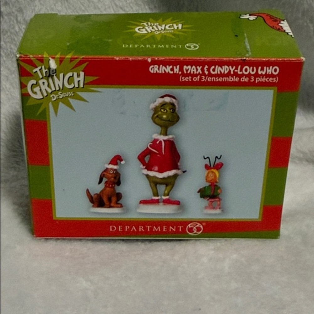 Department 56 Grinch Max and Cindy-Lou Who 804152 Brand New
